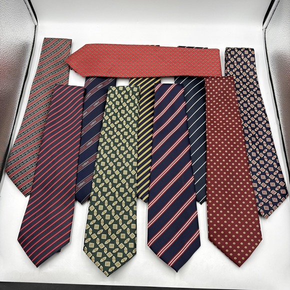 Rene Chagal Ties Lot Mens One Size Multicolor Silk Geometric Classic Neckties